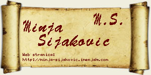 Minja Šijaković vizit kartica